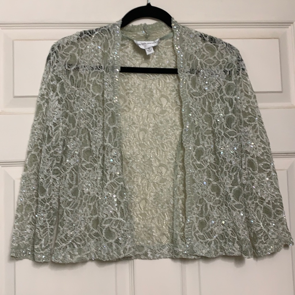 David’s Bridal beaded sequin Shrug